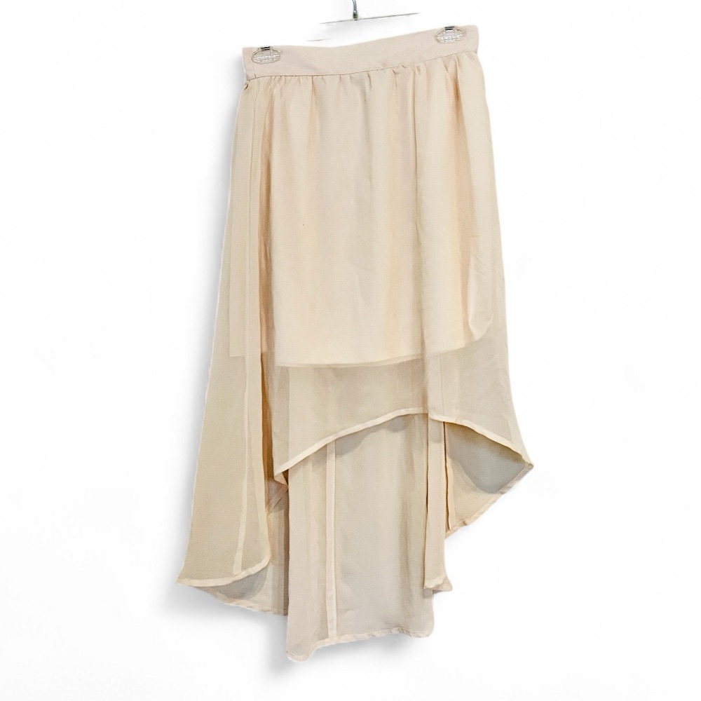 Bar III High Low Sheer Flowy Peach Skirt Size Small NWT $59